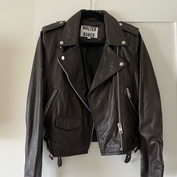 Walter Baker Jackets & Blazers - Walter Baker Dark Leather Jacket
